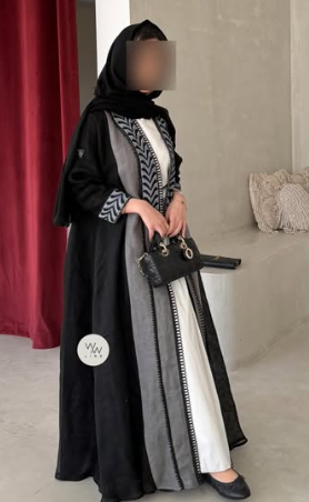 Chevron Border Editorial Abaya
