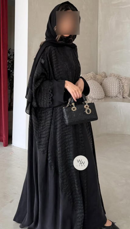 noir-croc-texture-abaya