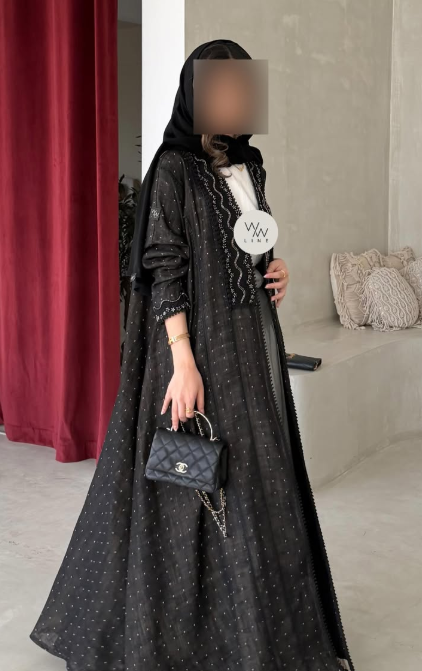pearl-dot-chiffon-abaya